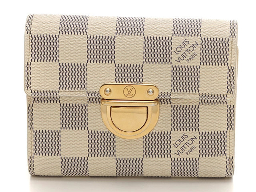 Louis Vuitton Portefeuille Koala Damier Azur White Wallet